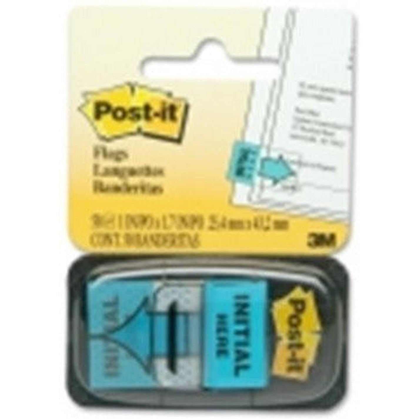 Post-It Printed Flags - Initial Here 1X1.7 50 FLAG/DISPENCER