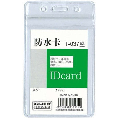 Pvc Id Card Holder T-037V Plastic (62 X 91Mm) Waterproof
