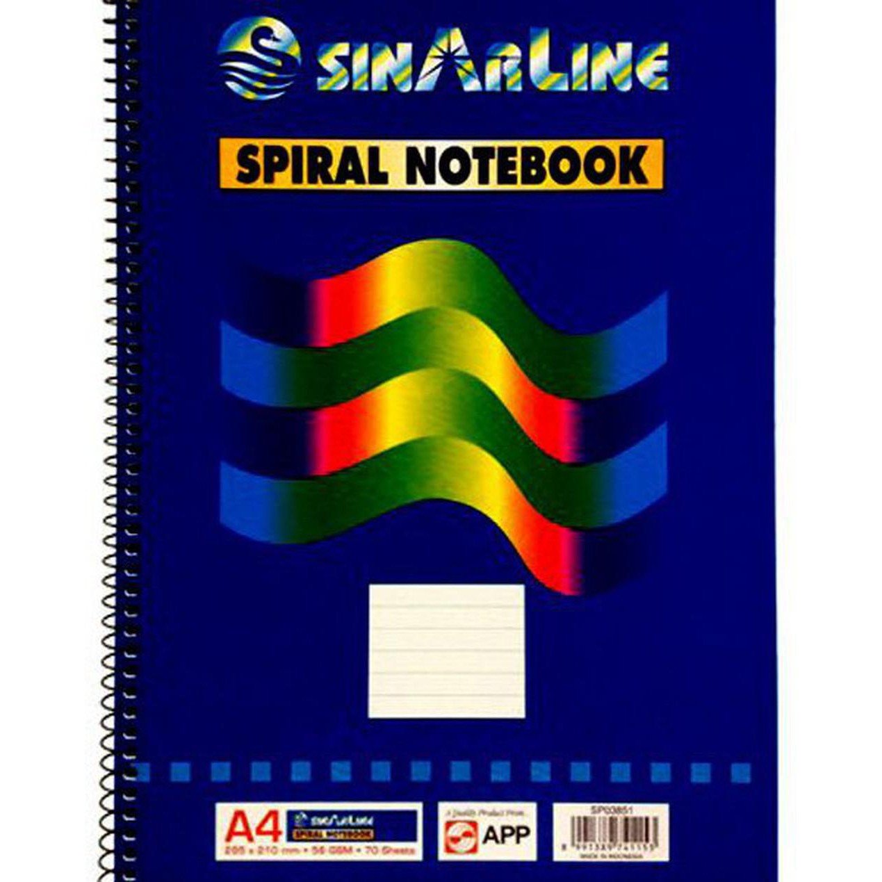 Sinar Side Spiral Notebook 70 Sheets A4