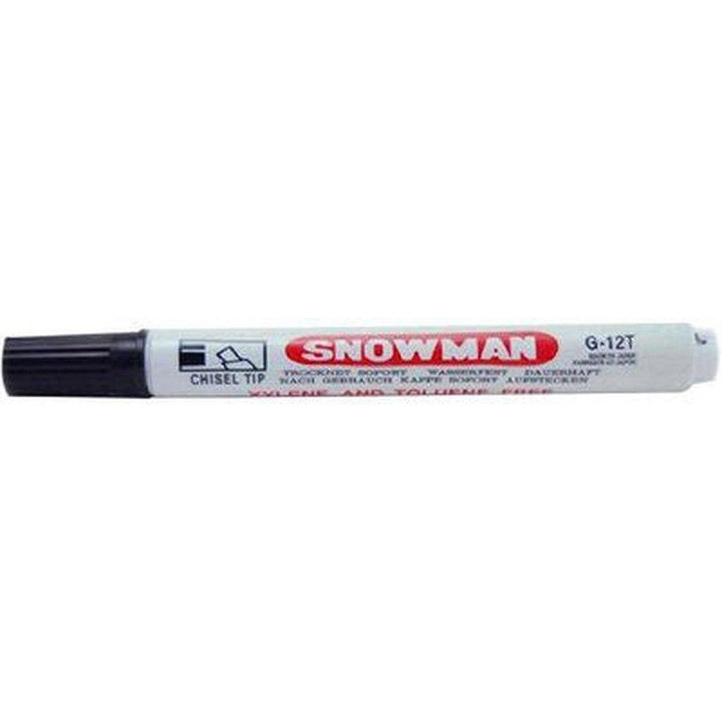 Snowman Permanent Marker Chisel Tip