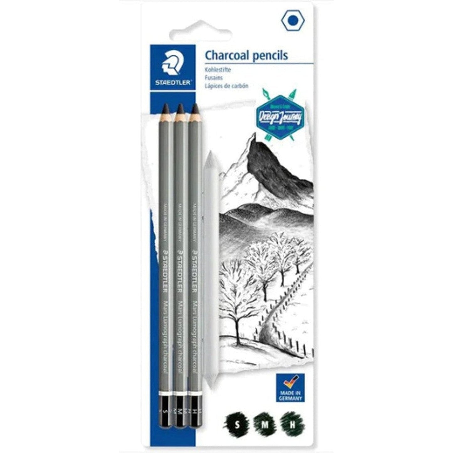 Staedtler Charcoal Pencils Pack Of 3