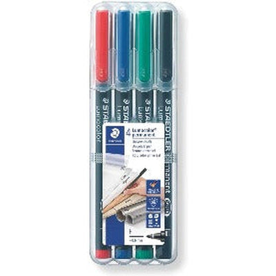 Staedtler Lumocolor Permanant Marker 4Pc Set