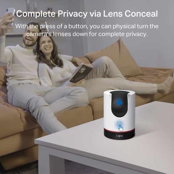 كاميرا TP-Link (Tapo C225) للمراقبة المنزلية بتقنية الذكاء الاصطناعي مع خاصية التحريك والإمالة والواي فاي - دقة 2K QHD (2560 × 1440)