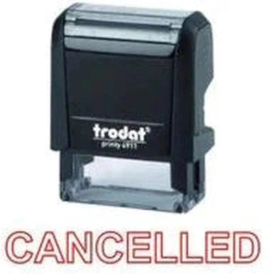 Trodat Printy 4911 Stamp "Cancelled" - Red