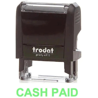 Trodat Printy 4911 Stamp "Cash Paid" - Green
