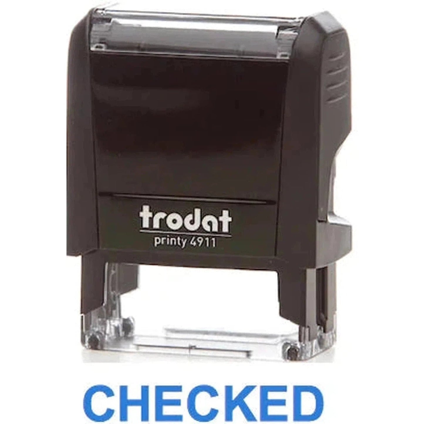 Trodat Printy 4911 Stamp "Checked" - Blue