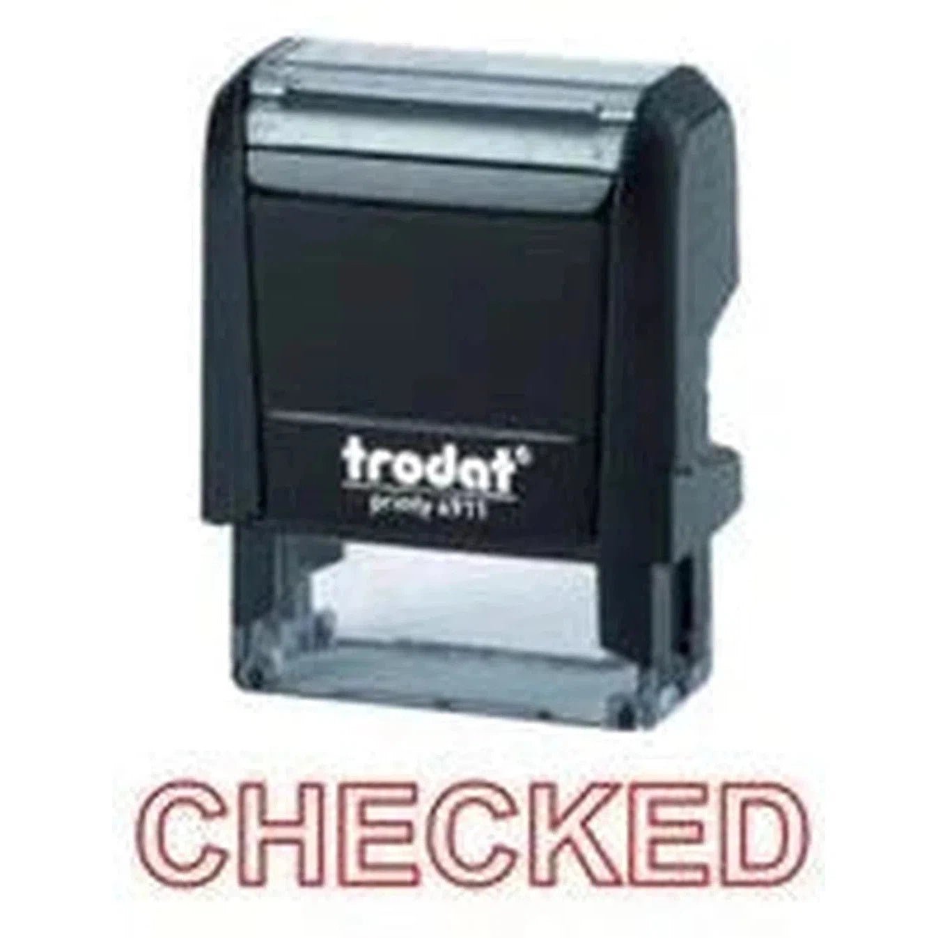Trodat Printy 4911 Stamp "Checked" - Red
