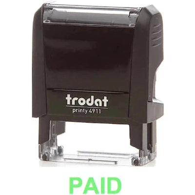 Trodat Printy 4911 Stamp "Paid" - Green