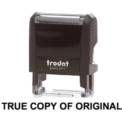 Trodat Printy 4911 Stamp "True Copy Of Original" - Black