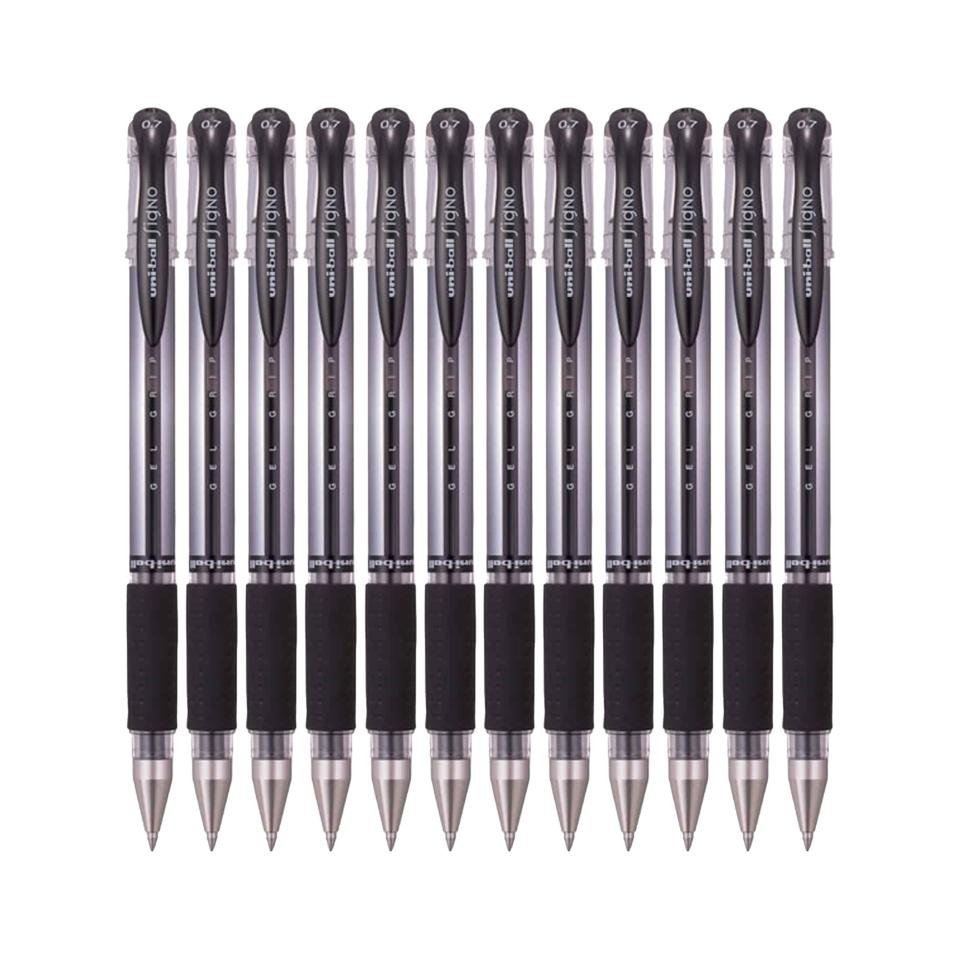 Uni-Ball Signo DX Fine Black Pen 0.7 mm (UM-151.( 07). Z.Black) Pack of 12