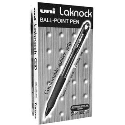 Uniball Laknock Ball Pen 0.7 Blue/Black Pack Of 12 Pcs