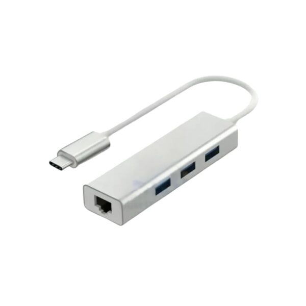 KUWES TYPE-C To 3-Port USB-A Hub with RJ45 Adapter