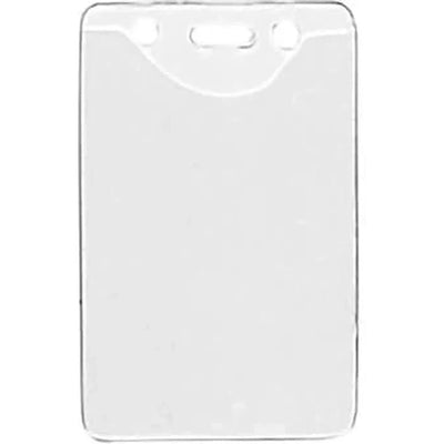 Waterproof Clear Plastic Vertical Name Tag Badge Id Card Holders 100Pc/Set