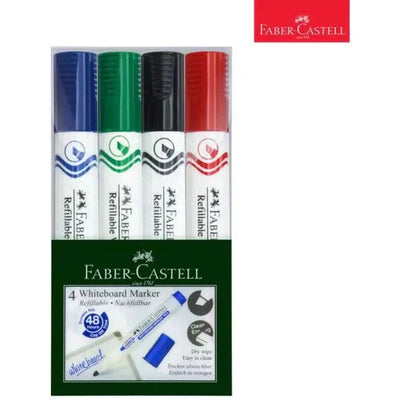 Faber Castell White Board Marker W50 Set Of 4 Chisel