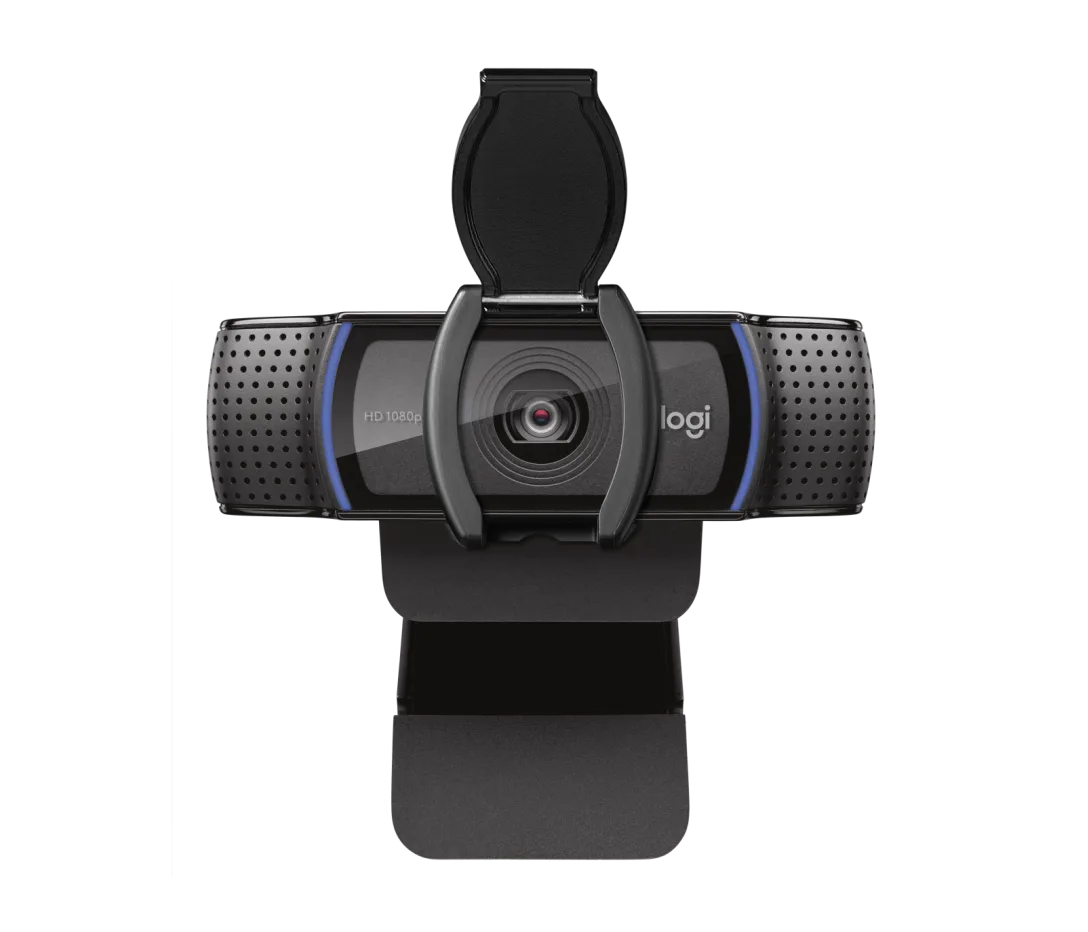 كاميرا ويب Logitech C920S Pro HD - 1080p / 30 إطارًا في الثانية / USB 2.0 / أسود - كاميرا ويب