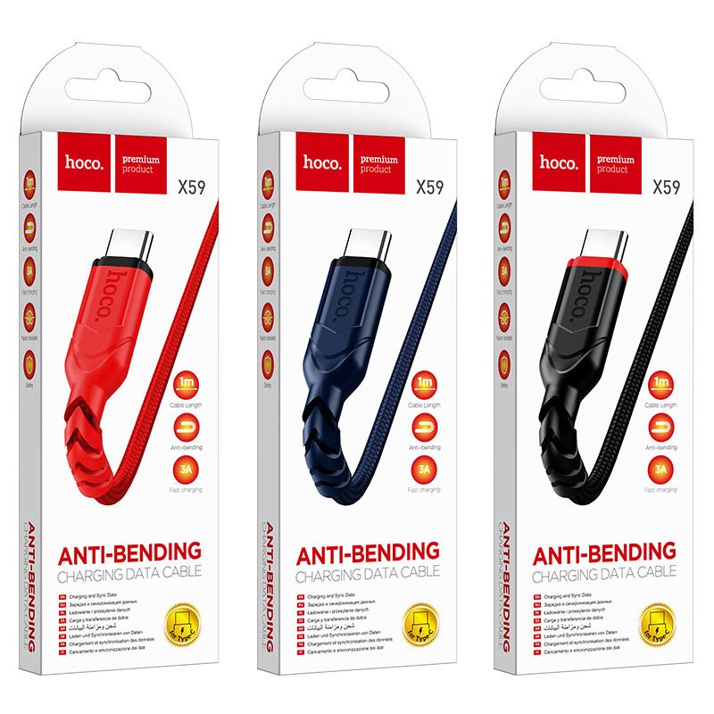Hoco X59 Victory charging data cable for Type-C (L=1m)