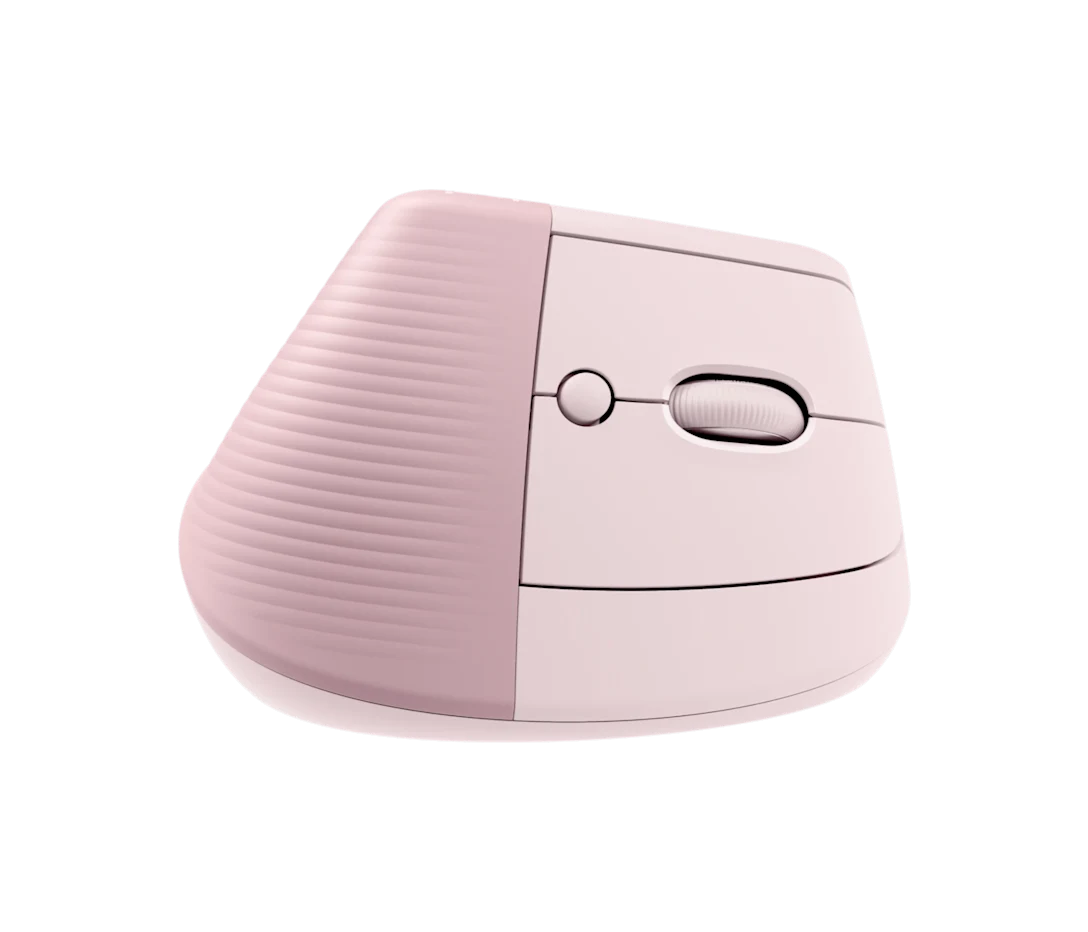 Logitech Lift Vertical Ergonomic Wireless & Blutooth Mouse - Rose