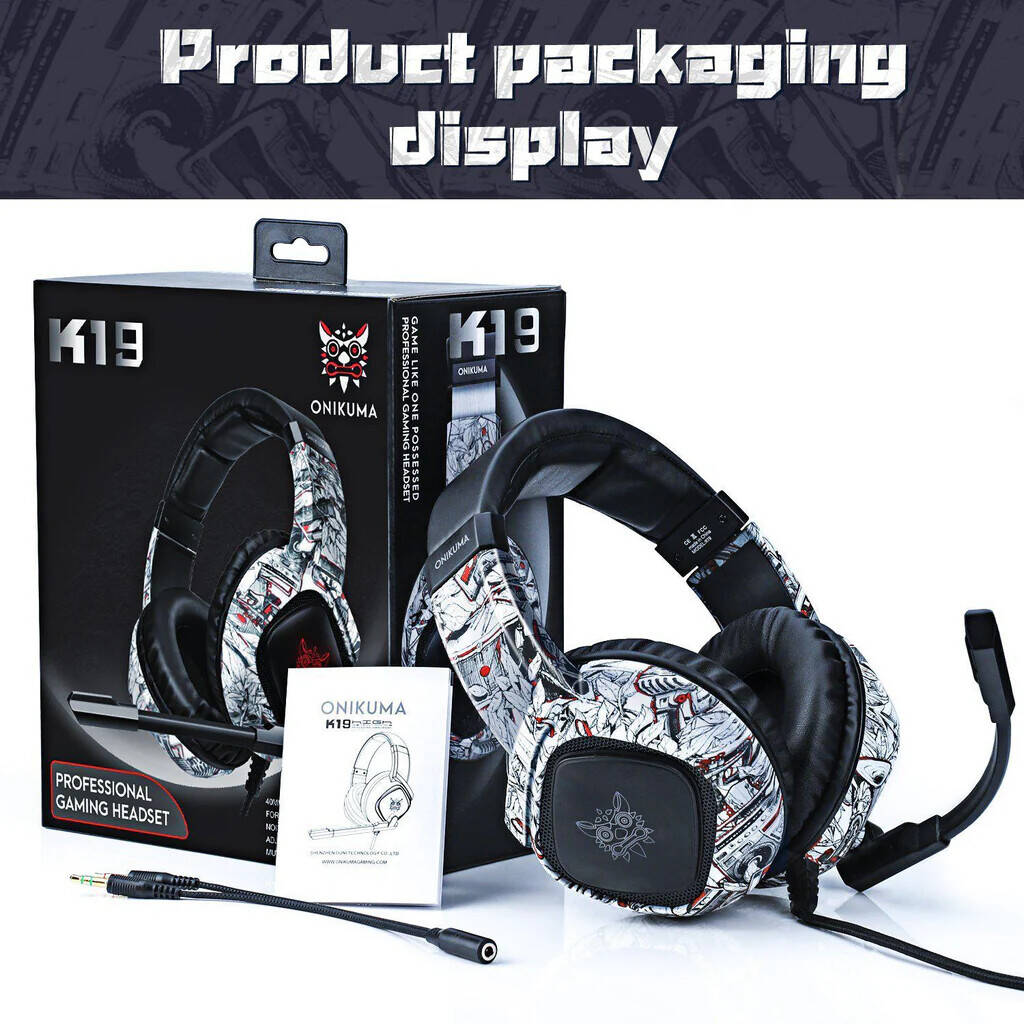 ONIKUMA K19 Professional Gaming Headphone with RGB LED Backlight - High - Quality Sound & Comfort - Saif Al Najmi KwGamingONIKUMASaif Al Najmi KwONIKUMA K19 Professional Gaming Headphone with RGB LED Backlight - High - Quality Sound & Comfort - Saif Al Najmi Kw