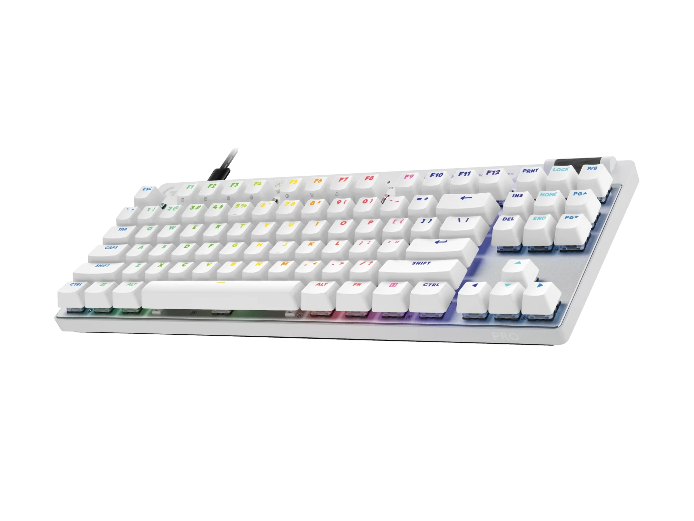 Logitech G Pro X TKL RAPID Gaming Keyboard - Wired / LINEAR / White