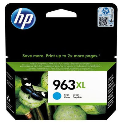 HP 963XL High Yield Cyan Original Ink Cartridge - 1600 Pages / Cyan Color / Ink Cartridge