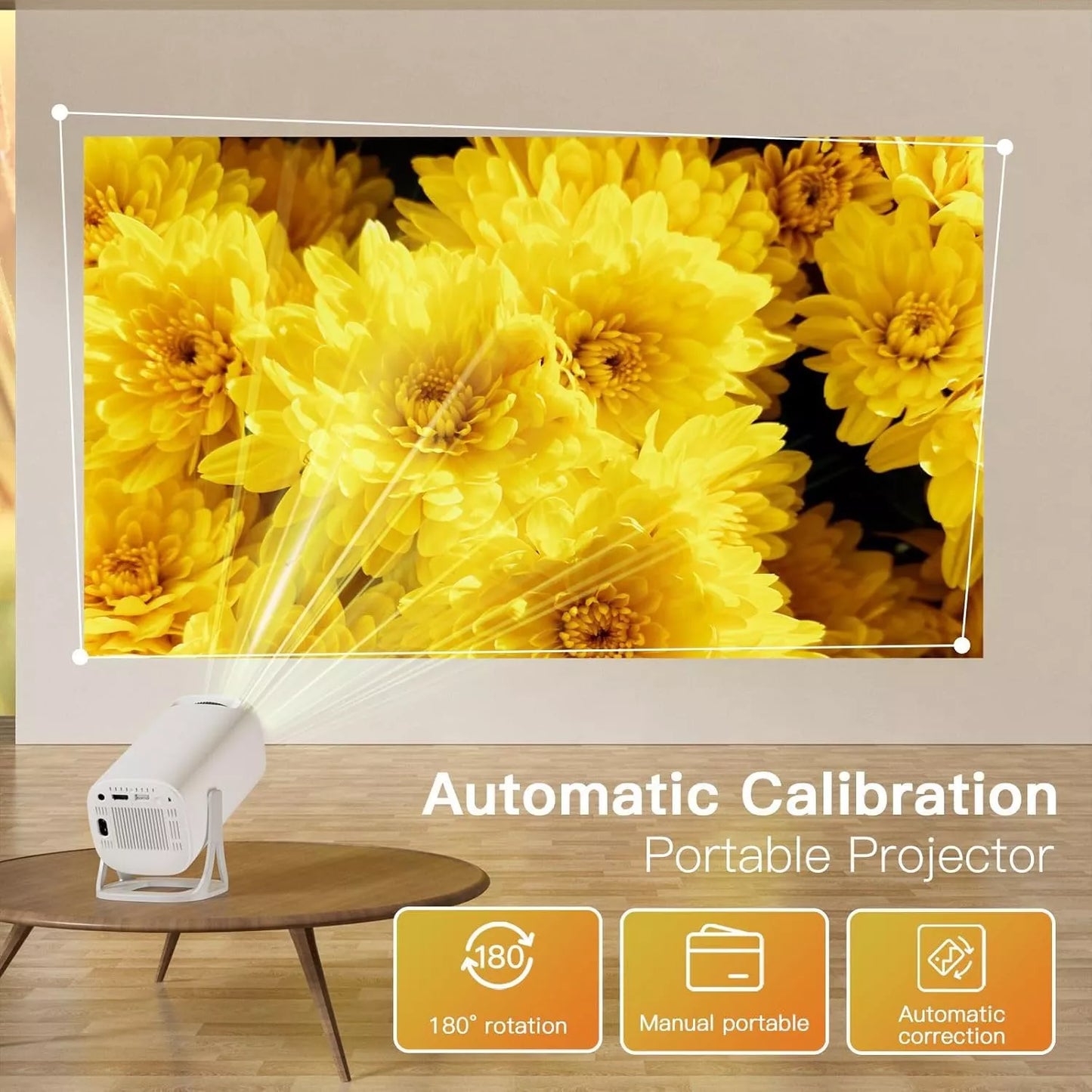 S40 Max 4K Game Projector with 35,000+ Built-In Games & Dual Wireless Controllers – Smart Android 11 Home Entertainment & Gaming Projector