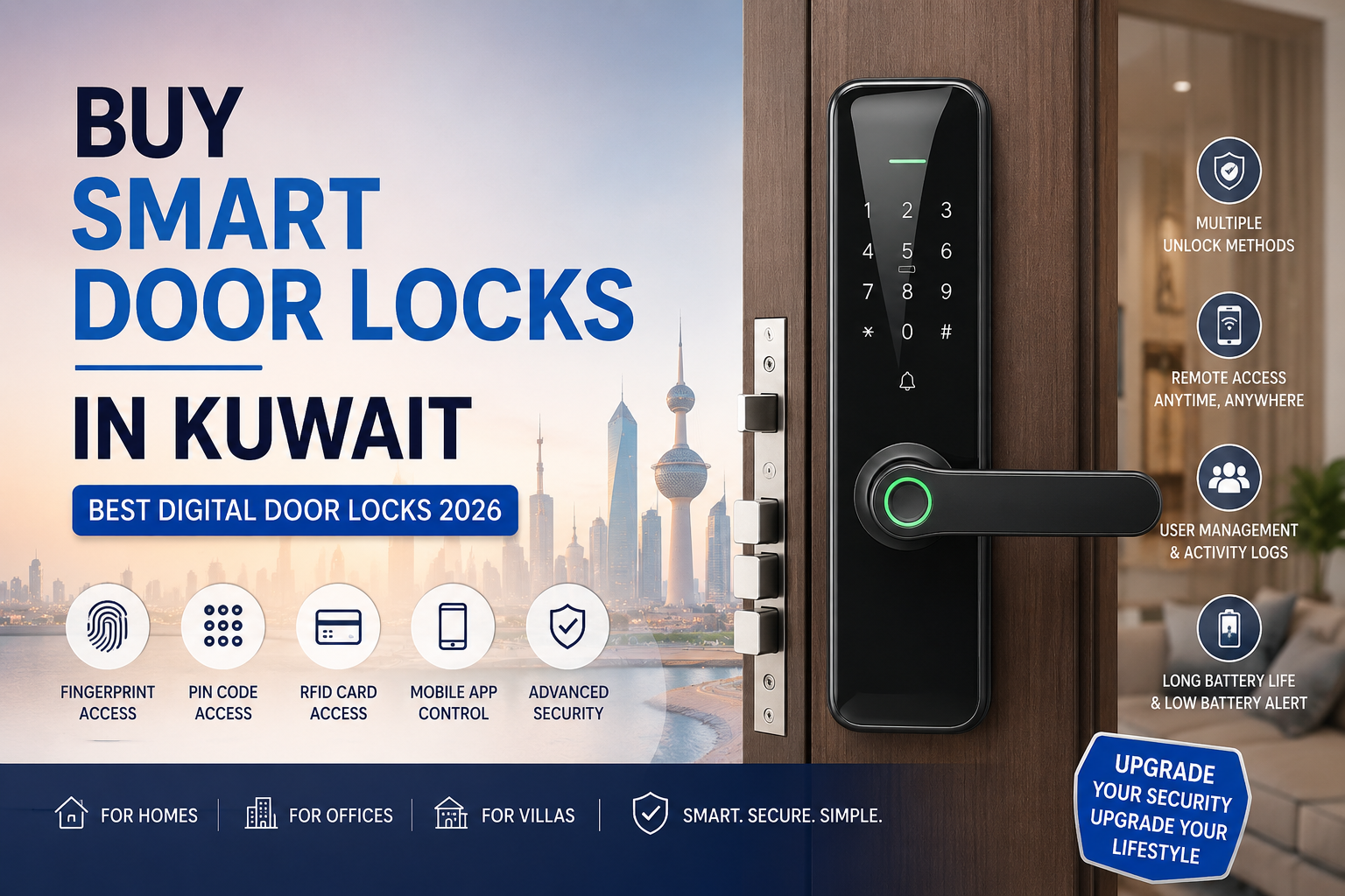 Buy Smart Door Locks in Kuwait - Best Digital Door Locks 2026