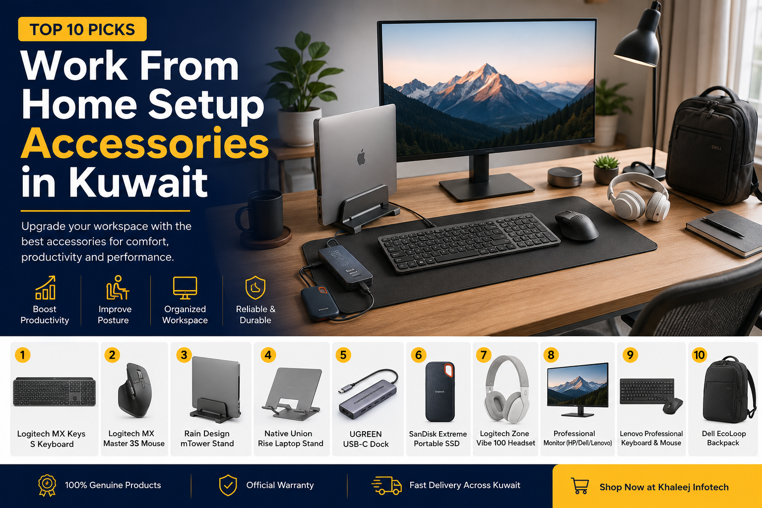Work From Home Setup Accessories in Kuwait | Top 10 Picks