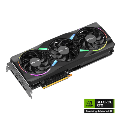 PNY NVIDIA GeForce RTX 5070 ARGB EPIC-X RGB OC Triple Fan Graphics Card - 12GB / GDDR7 / 192-Bit / PCIe 5.0 / DisplayPort 2.1 / HDMI 2.1 / One Year Warranty