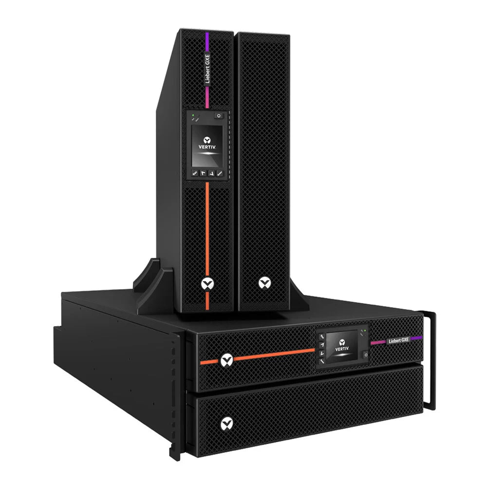Vertiv Liebert GXE 6000VA (6000W) Rack / Tower (4U) double-conversion UPS with Additional Compatible External Battery Cabinet (In total 2 Batteries) -  Bundle Offer