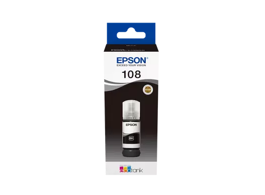 Epson 108 EcoTank Black Ink Bottle - 3600 Pages / Black Color / Ink Bottle