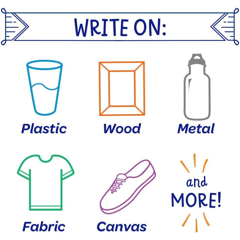 12 CT TAKE NOTE PERMANENT MARKERS - WRITE ON ALMOST ANYTHING
