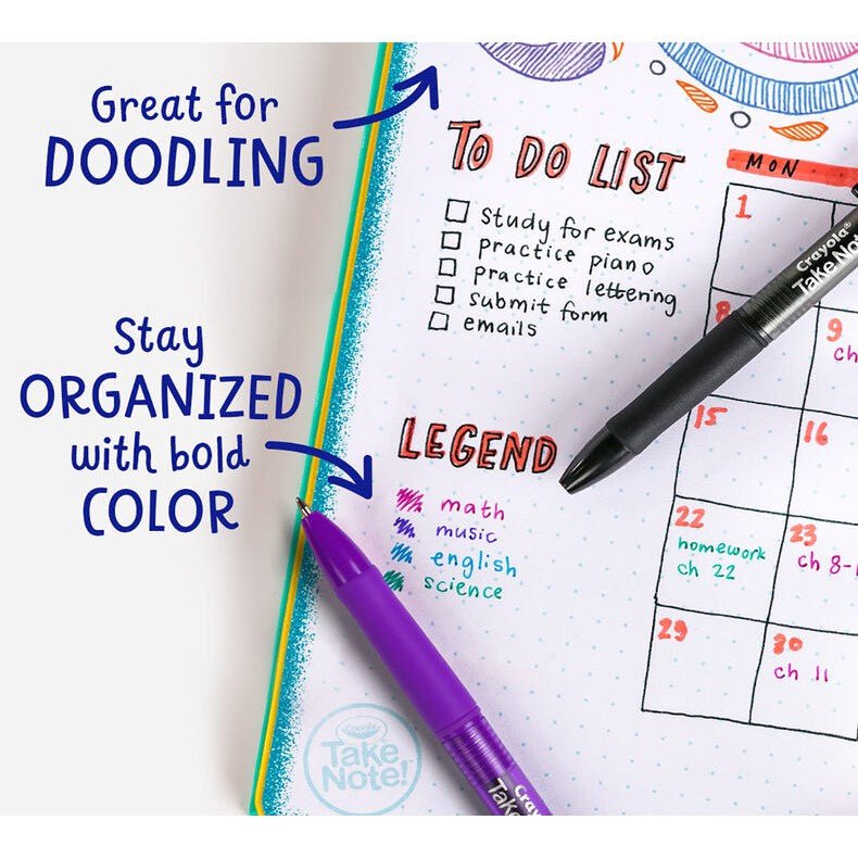 14 CT TAKE NOTE WASHABLE GEL PENS