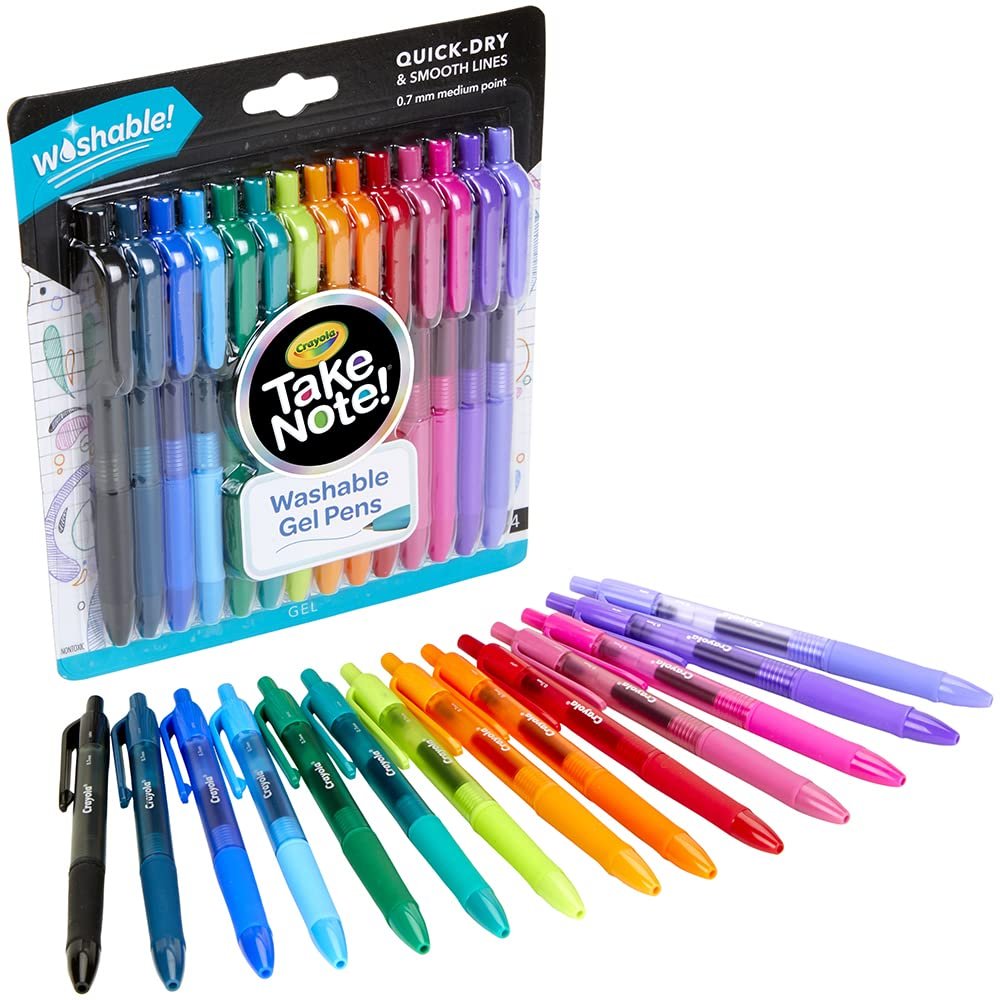 14 CT TAKE NOTE WASHABLE GEL PENS