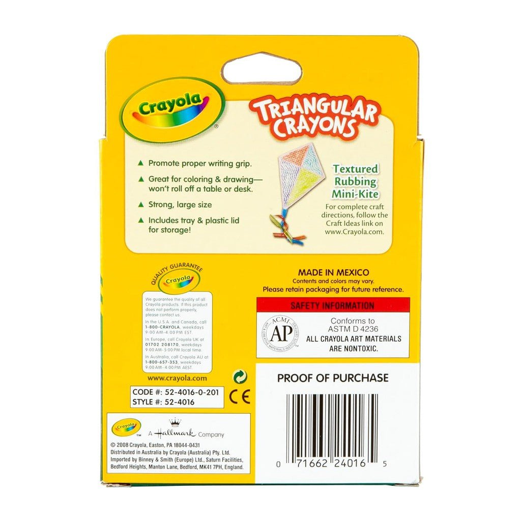 16 ct triangular Crayons