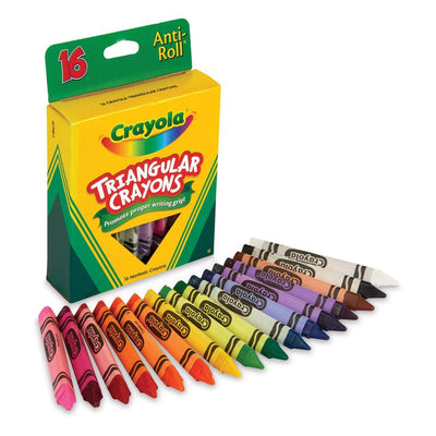 16 ct triangular Crayons
