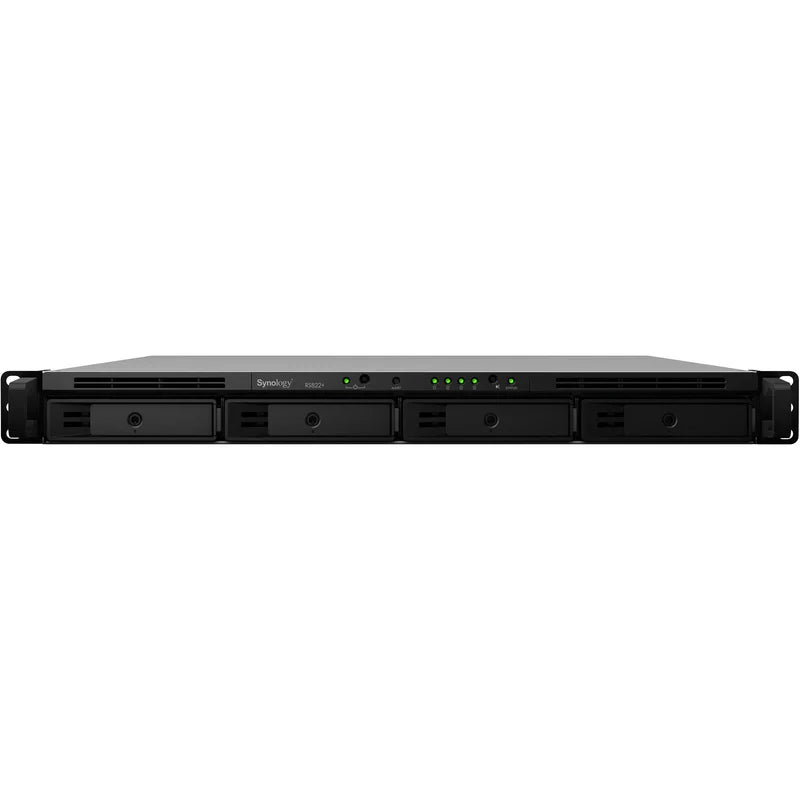 Synology RackStation RS822+ - SATA / 4-Bays / eSATA / USB / LAN / Rack (1U) (مع مجموعة قضبان التثبيت)