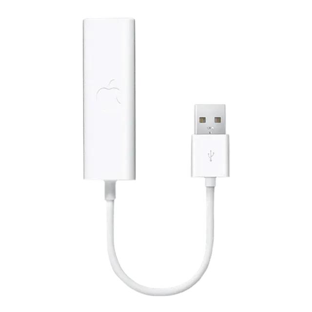 Apple USB to Ethernet Adapter - 100 Mbps / RJ-45 / USB 2.0 / White