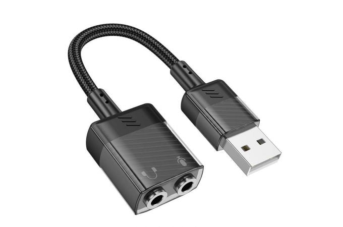 Hoco LS37 Spirit Audio Adapter Output Cable - 3.5mm / Black