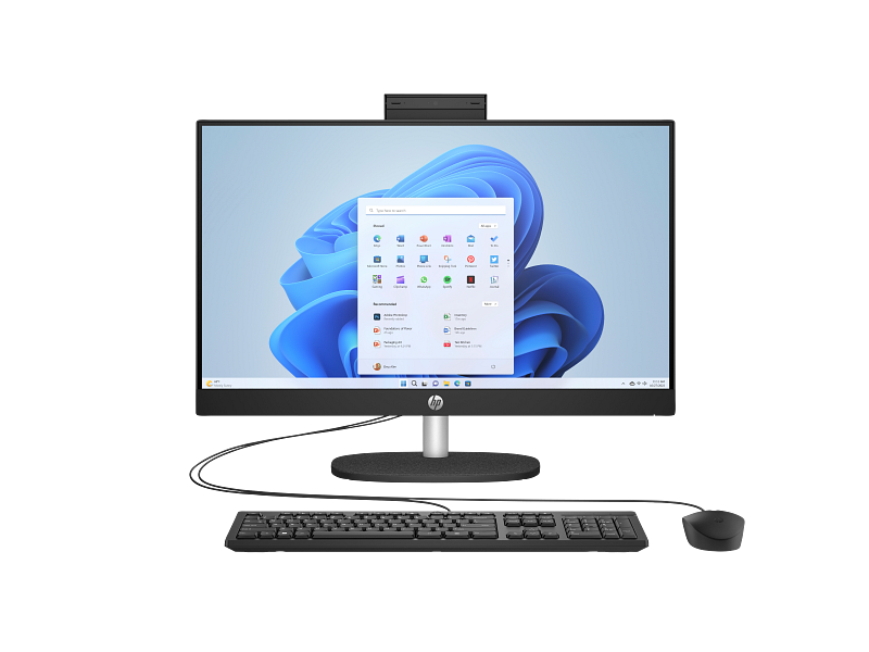 HP 24-CR0041NE AIO PC - 23.8" FHD Non-Touch / i7 / 8GB / 512GB (NVMe M.2 SSD) / DOS (Without OS) / 1YW / Jet Black - Desktop