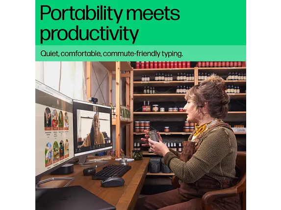 HP 460 Multi-Device Bluetooth Keyboard - Arabic/English Keys / Black