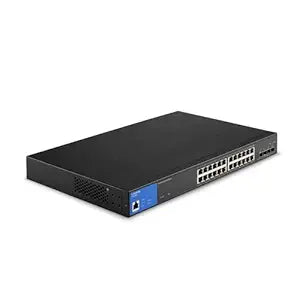 Linksys LGS328MPC - 24-Ports (Ethernet) / 4-Ports (SFP+) / Managed / Gigabit / PoE+ / Desktop - Switch