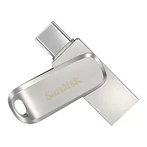 SanDisk Ultra Luxe USB-C Flash Drive - 256GB / Up to 400 MB/s / USB-C / USB 3.2 Gen 1 / Silver