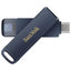 SanDisk iXpand Flash Drive Flip - 256GB / USB 3.1 Gen 1 / Lightning / Black and Silver