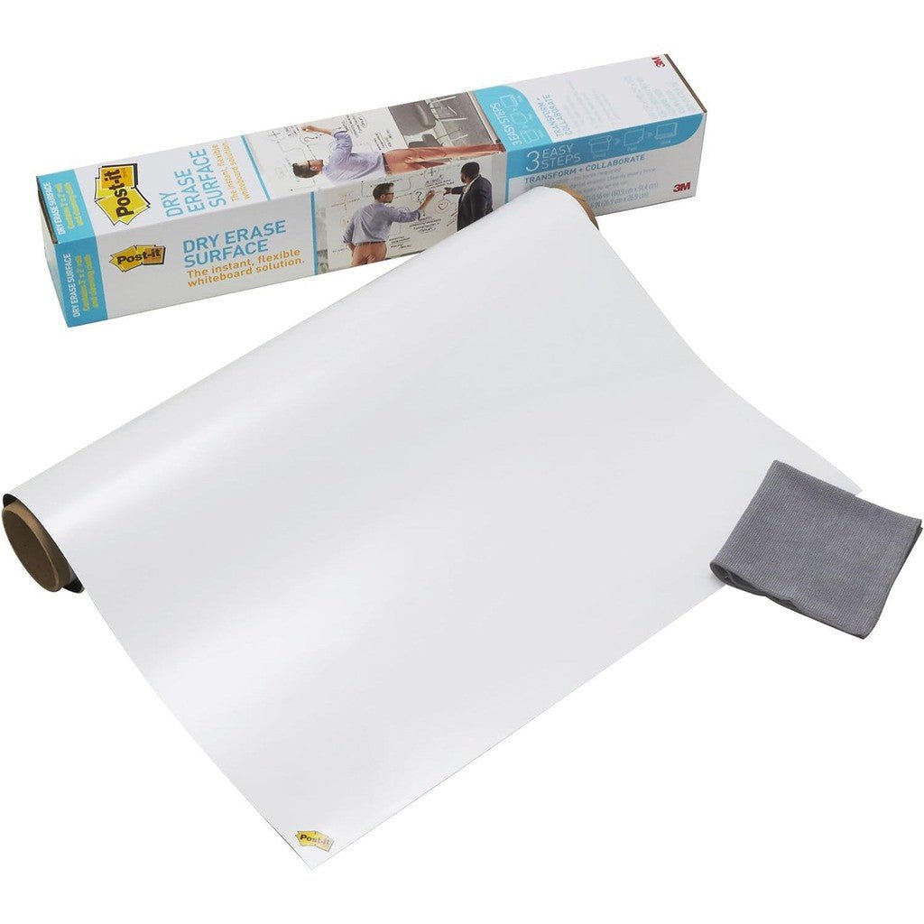 3M Post-it Super Sticky Dry Erase Whiteboard Film - 4 FT X 2 YD / 120 X 180 CM