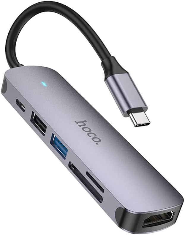Hoco HB28 Adapter - Type-C / HDTV / USB3.0 / USB2.0 / SD / TF
