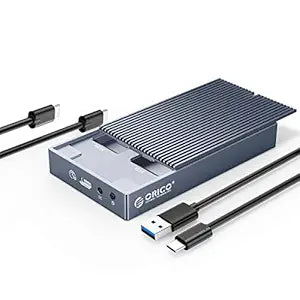 ORICO Dual-bay M.2 NGFF SATA SSD Enclosure - Gray