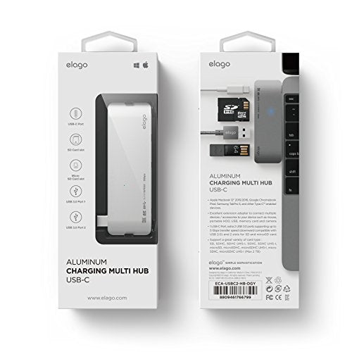 Elago Aluminum Charging Multi Hub USB-C - Space Gray