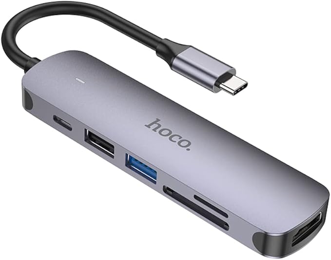 Hoco HB28 Adapter - Type-C / HDTV / USB3.0 / USB2.0 / SD / TF