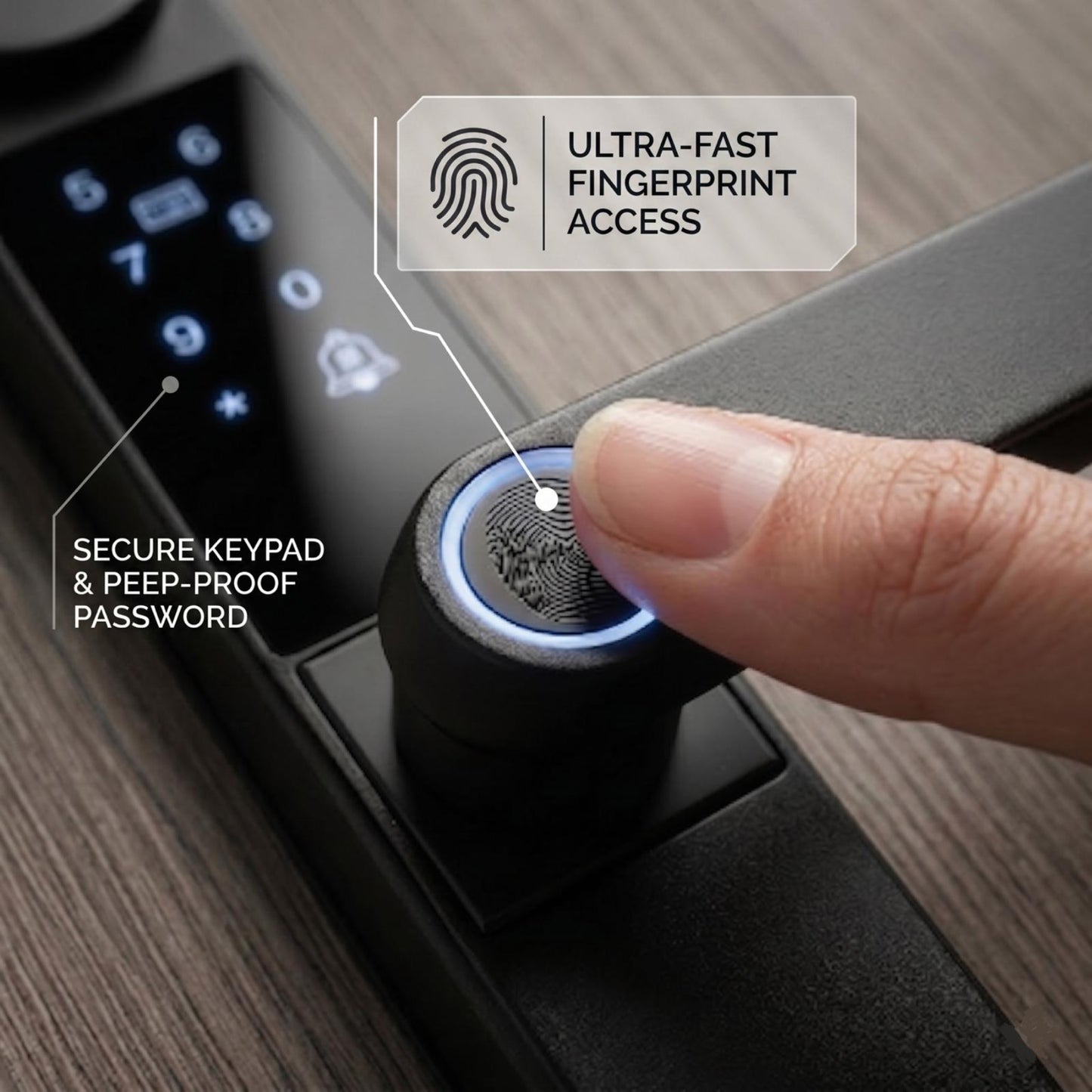 IK0953 - Smart Aluminum Tuya lock with camera