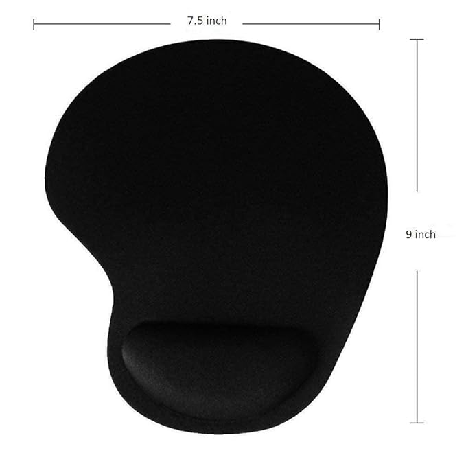 Mouse Pad Gel - Rubber / Polyester / Black - Mouse Pad